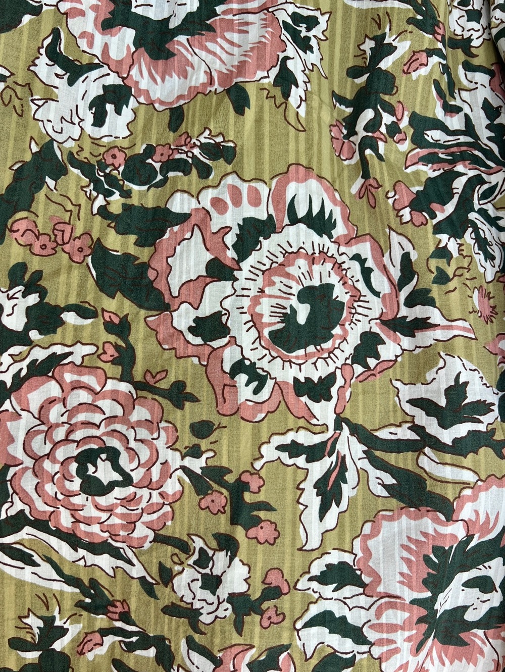 Caroline Constas Midi floral sundress olive dark green pink white size L - Picture 3 of 15